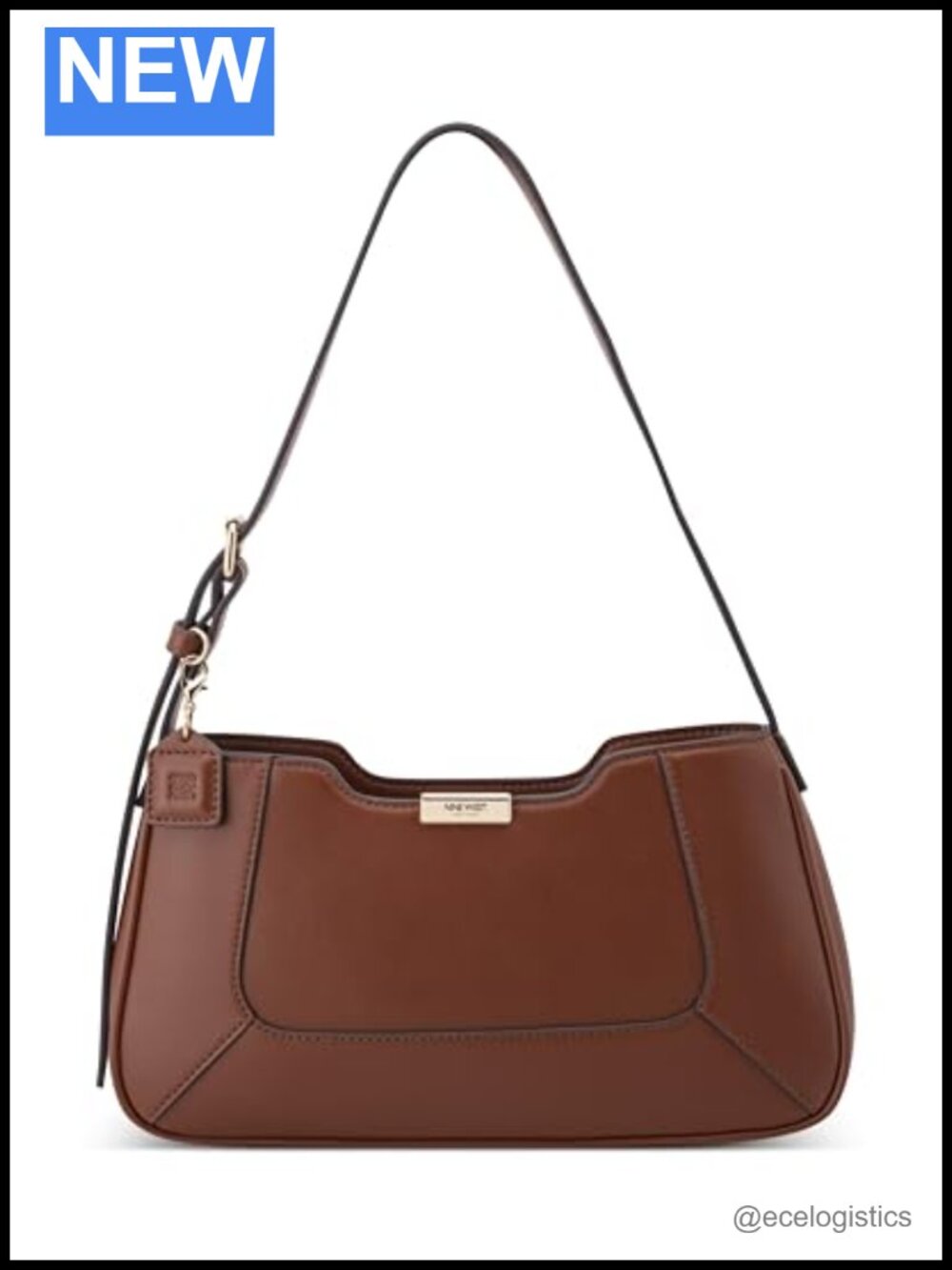 Nine West Marly Satchel Shoulder Bag Polyurethane Zip Closure